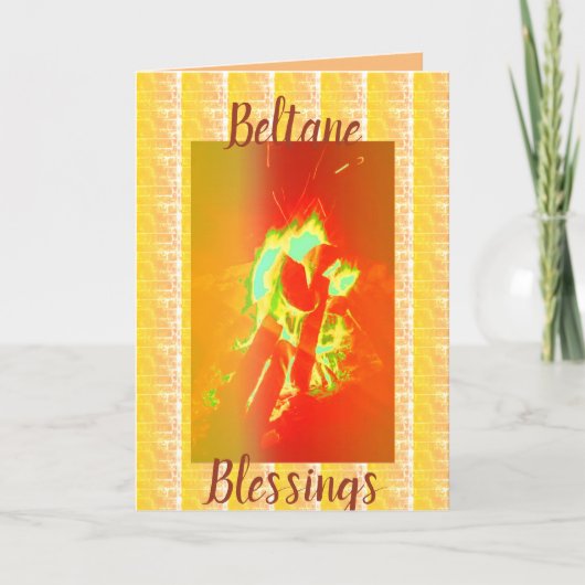 Beltane Blessings in Gold Wenskaart Kaart (Voorkant)