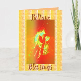 Beltane Blessings in Gold Wenskaart Kaart