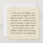 Beltane Blessings May Day Kitten Folklore Flat Feestdagenkaart (Achterkant)