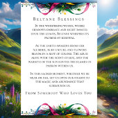 Beltane Blessings Pagan Wiccan Flat Holiday Kaart