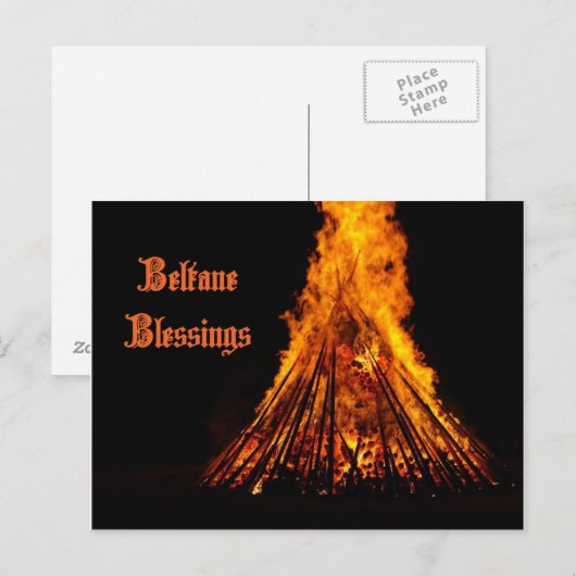 Beltane Blessings Post Card Briefkaart (Voorkant / Achterkant)