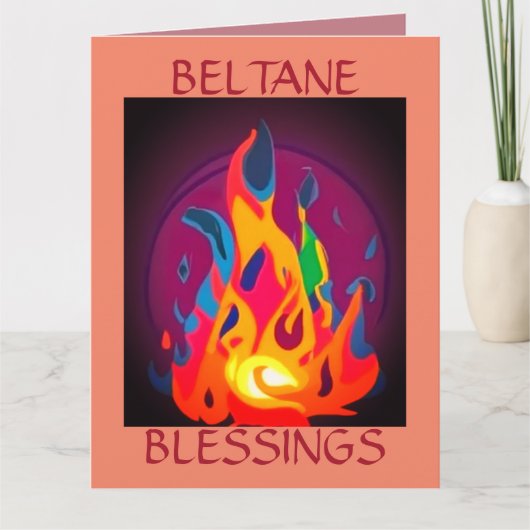 Beltane brand in veelkleurig kaart (Voorkant)