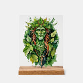 Beltane Celtic Greenman Forest God Sabbat Altar Acryl Bord (Voorkant)