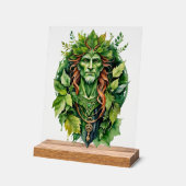 Beltane Celtic Greenman Forest God Sabbat Altar Acryl Bord (Hoek)