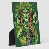 Beltane Celtic Greenman Forest God Sabbat Altar Fotoplaat (Zijkant)