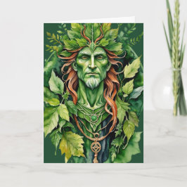 Beltane Celtic Greenman Forest God Sabbat Wicca Feestdagen Kaart