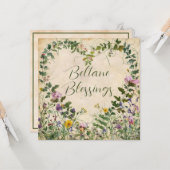 Beltane feestgroet kaart (Voorkant / Achterkant in situ)