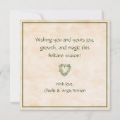 Beltane feestgroet kaart (Achterkant)