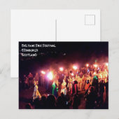 Beltane Fire Festival Processie van de koningin va Briefkaart (Voorkant / Achterkant)