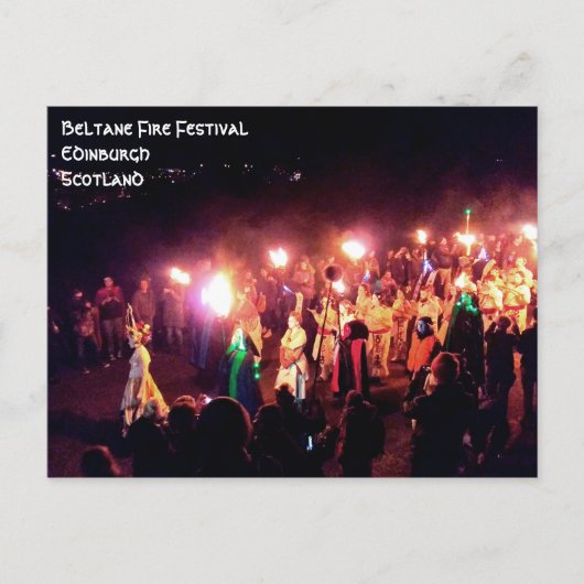 Beltane Fire Festival Processie van de koningin va Briefkaart (Voorkant)