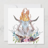 Beltane Fire Forest Ritual Scene May Day Kaart (Voorkant)