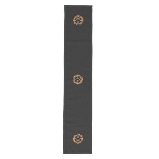 Beltane Fire Pentacle Medium Table Runner Medium Tafelloper (Voorkant)