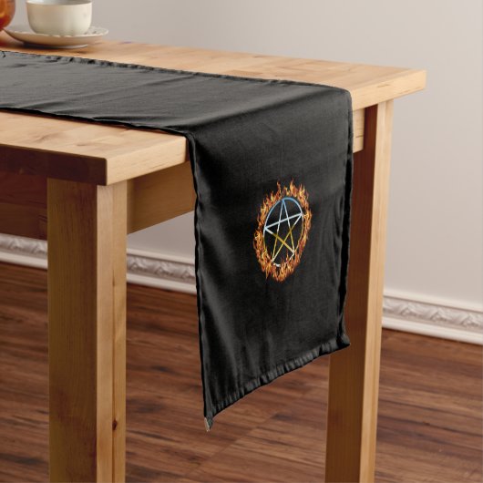 Beltane Fire Pentacle Medium Table Runner Medium Tafelloper (Voorbeeld)