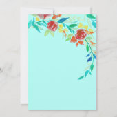 Beltane Fire Pentacle Summer Floral Sabbat Party Kaart (Achterkant)