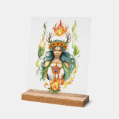 Beltane Fire Summer Goddess Floral Sabbat Altar Acryl Bord (Hoek)