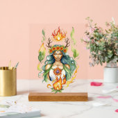 Beltane Fire Summer Goddess Floral Sabbat Altar Acryl Bord (Huwelijk)
