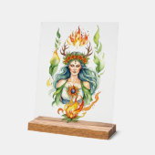 Beltane Fire Summer Goddess Floral Sabbat Altar Acryl Bord (Hoek)