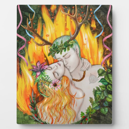 Beltane God & Goddess | Foto Wicca Altar Fotoplaat (Voorkant)