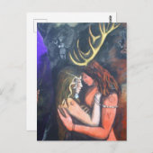 Beltane heeft God en Godin gehoornd Briefkaart (Voorkant / Achterkant)