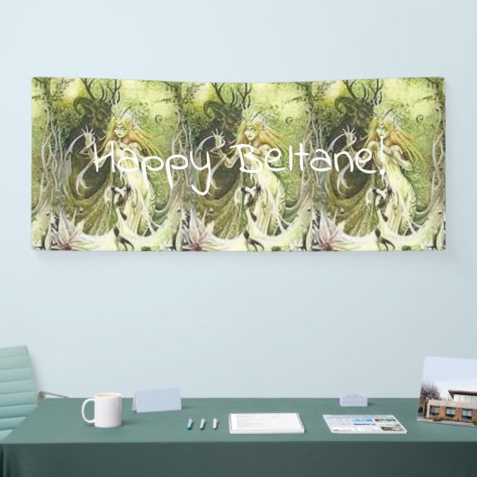 Beltane heeft God en Godin gehoornd Spandoek (Beurs)