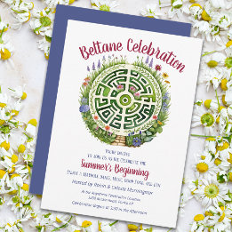 Beltane Keltische Tuin Labyrint Sabbat Feest Kaart