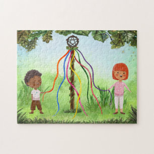 Beltane Kinder Game Maypole Dance Legpuzzel