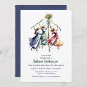 Beltane Maypole Dance Summer Sabbat Party Kaart (Voorkant / Achterkant)