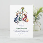 Beltane Meiboom Dans Zomer Sabbat Feest Kaart (Staand voorkant)