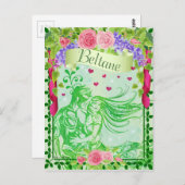 Beltane Pagan Fantasy Art Briefkaart (Voorkant / Achterkant)