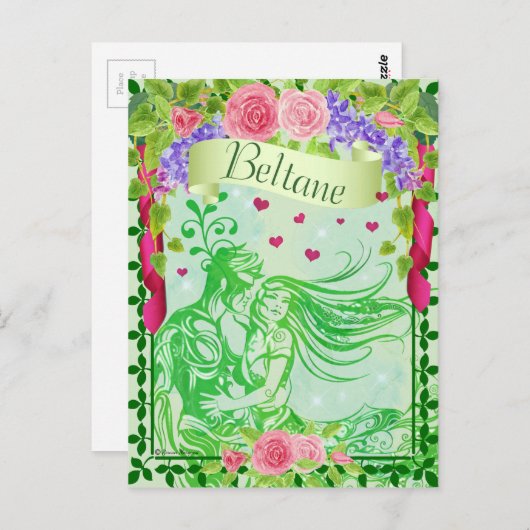 Beltane Pagan Fantasy Art Briefkaart (Voorkant / Achterkant)