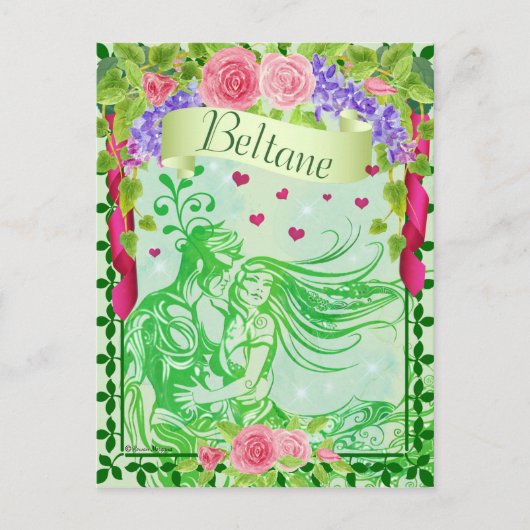 Beltane Pagan Fantasy Art Briefkaart (Voorkant)