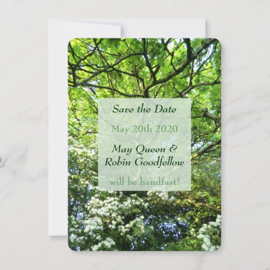 Beltane Pagan Handfasting Save the Date Card (Voorkant)