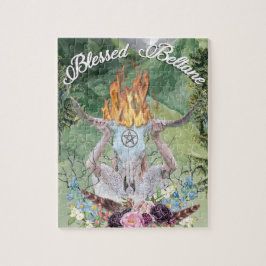 Beltane Sabbat Fire Ritual Scene Wiccan Legpuzzel