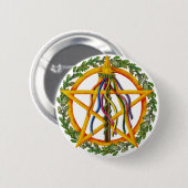 Beltane Star Wiccan Holiday Maypole Ronde Button 5,7 Cm (Voorkant /achterkant)