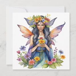 Beltane Summer Fairy Floral Wicca Sabbat  Feestdagenkaart
