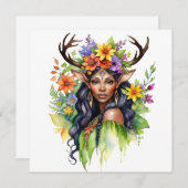 Beltane Summer Fairy Floral Wicca Sabbat  Feestdagenkaart (Voorkant / Achterkant)