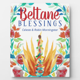 Beltane Summer Flowers Fire & Maypole Wiccan Fotoplaat