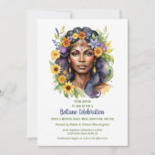 Beltane Summer Goddess Floral Sabbat Party Kaart (Voorkant)