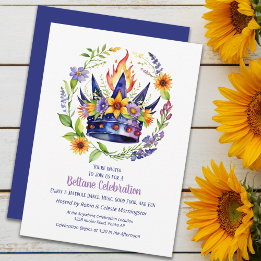 Beltane Vuur Kroon Zomer Bloem Sabbat Feest Kaart