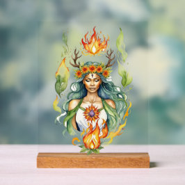 Beltane Vuur Zomer Godin Bloemrijke Sabbat Altaar Acryl Bord