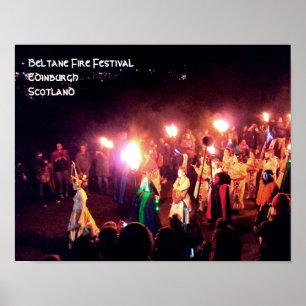 Beltane Vuurfestival Optocht van de Mei Koningin Poster