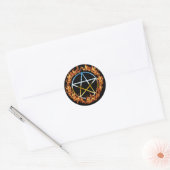 Beltane Vuurpentakel Ronde Sticker (Envelop)