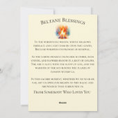 Beltane Zegeningen Lord & Lady Flat Vakantie Kaart (Achterkant)