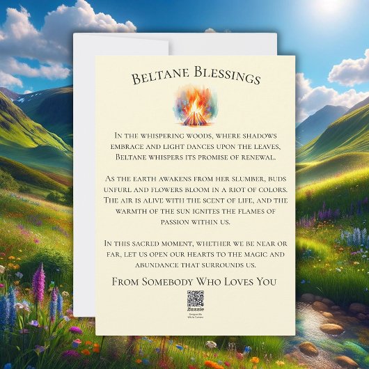 Beltane Zegeningen Lord & Lady Flat Vakantie Kaart