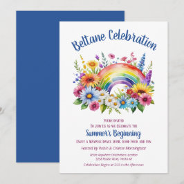 Beltane Zomer Bloemrijke Regenboog Sabbat Feest Kaart