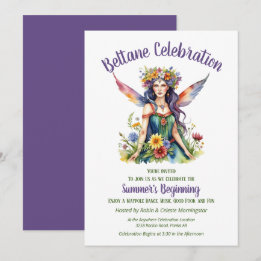 Beltane Zomer Fee Florale Sabbat Feest Kaart