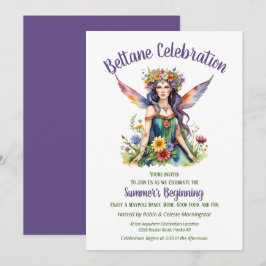 Beltane Zomer Fee Florale Sabbat Feest Kaart