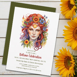 Beltane Zomer Godin Bloemrijke Sabbat Feest Kaart