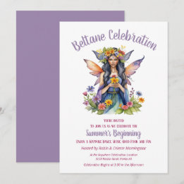 Beltane Zomerfee Florale Sabbat Feest Kaart