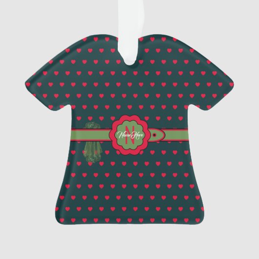 Belted Doll Dress Figurine Christmas T-shirt Ornament (voorkant)